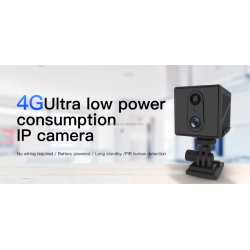 4G Mini battery camera Low power Two way talk PIR detection