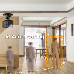 Wifi Rotate Mini Camera Ai Human Auto Tracking 5x Zoom 120 Wide Angle Built-in Battery Night Vision Ptz Camera