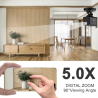 Wifi Rotate Mini Camera Ai Human Auto Tracking 5x Zoom 120 Wide Angle Built-in Battery Night Vision Ptz Camera