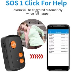 Personal mini emergency button GPS tracker 4G SOS alert