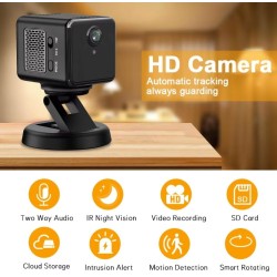 360 Degree Camera 2K WiFi Mini PTZ Camera with AI Auto Tracking