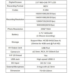 1080P Full HD Mini Button...
