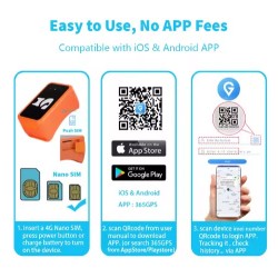 World Smallest Waterproof 4G Pet GPS Tracker for Dog Cat Free APP Real Time Tracking