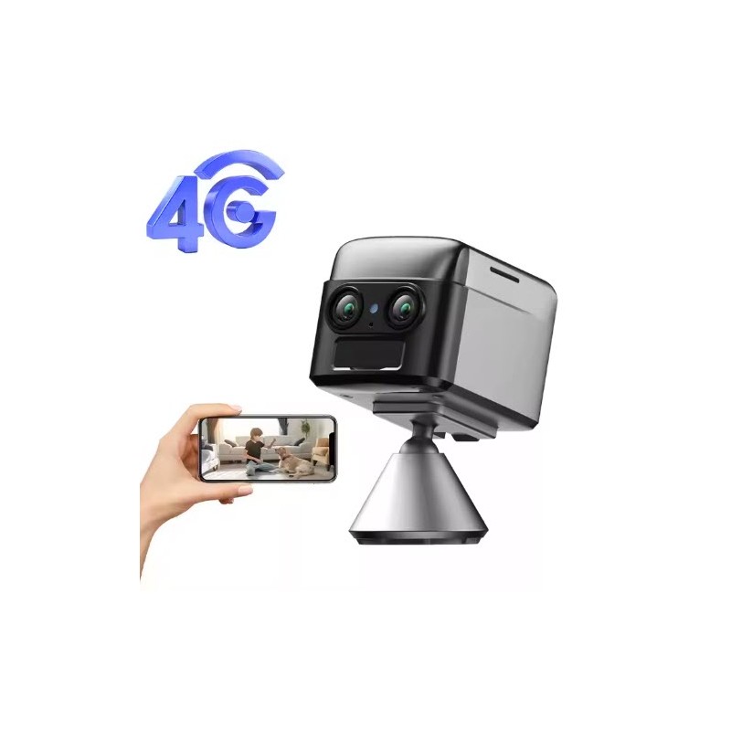 Dual Lens Waterproof 6X Zoom Wireless WIFI 4G SIM Card LTE CCTV Network Camera Night Vision