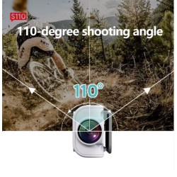 2.7K 110 ° Shooting Video S110 FPV Glasses Camera Cliped Onto Glasses 12MP WIFI Video Glasses