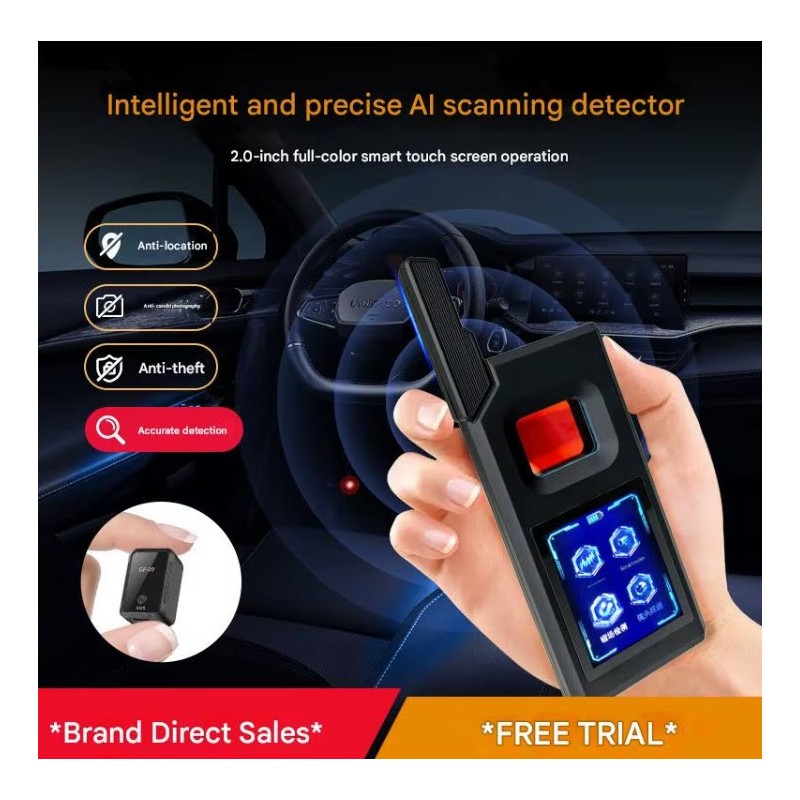 Ai Smart RF Magnetic Camera Locator 2.0 Inch Display Anti-Spy Bug Detector